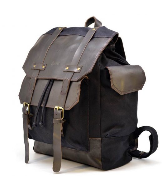 Рюкзак городской, микс канваса и кожи RAc-6680-4lx TARWA