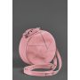 Кожаная круглая женская сумка Бон-Бон розовая - BN-BAG-11-pink-peach BlankNote