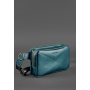 Кожаная поясная сумка Dropbag Maxi зеленая Krast - BN-BAG-20-malachite BlankNote