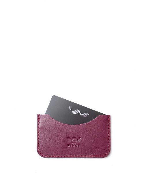 Шкіряний кардхолдер Pocket бордовий - TW-CardHolder-Poc-mars-ksr The Wings