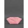 Женская розовая кожаная косметичка Краст - BN-CB-2-pink-peach BlankNote