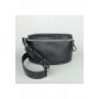 Шкіряна поясна сумка чорна - TW-BeltBag-black-ksr The Wings