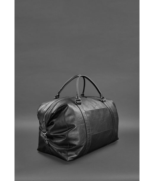 Шкіряна дорожня сумка чорна - BN-BAG-41-noir BlankNote