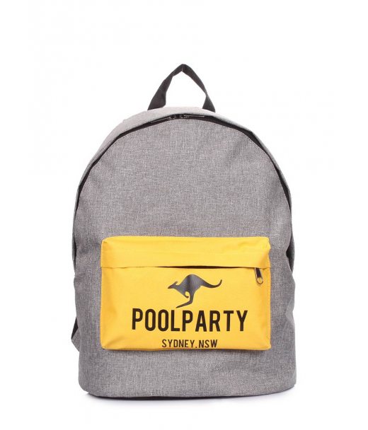 Повсякденний рюкзак POOLPARTY (backpack-yellow-grey)