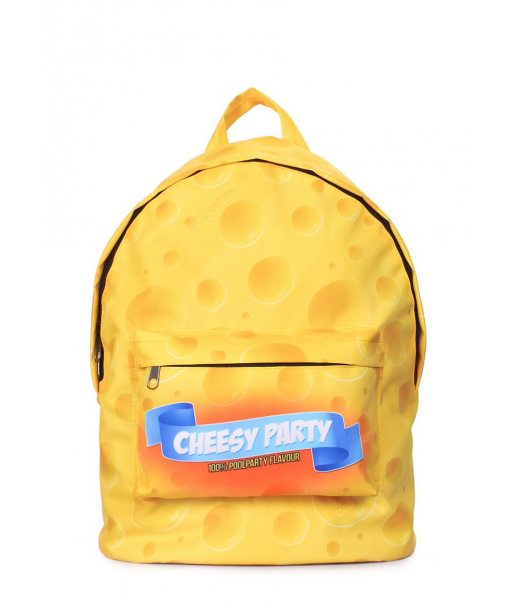 Рюкзак CHEESY PARTY з сирним принтом (backpack-cheese)