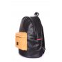 Рюкзак жіночий POOLPARTY (backpack-pu-black-orange)