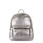 Рюкзак женский кожаный POOLPARTY Xs (xs-bckpck-leather-silver)