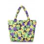 Дута сумка POOLPARTY з принтом (pp4-yellow-violet-leaves)