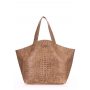 Шкіряна сумка POOLPARTY Fiore (poolparty-fiore-crocodile-beige)