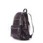 Рюкзак женский кожаный POOLPARTY Mini (mini-bckpck-leather-croco-black)