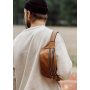 Чоловіча сумка на пояс бананка шкіряна Sambag Tirso  BTS Натуральна руда шкіра