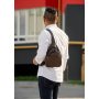 Мужская кожаная сумка слинг через плечо Sambag Brooklyn коричневая Мужская кожаная сумка слинг через плечо Sambag Brooklyn коричневая