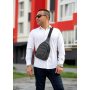 Чоловіча сумка слінг через плече  Sambag Brooklyn графітова