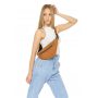 Жіноча умка на пояс бананка Sambag Soho BSS Натуральна руда шкіра
