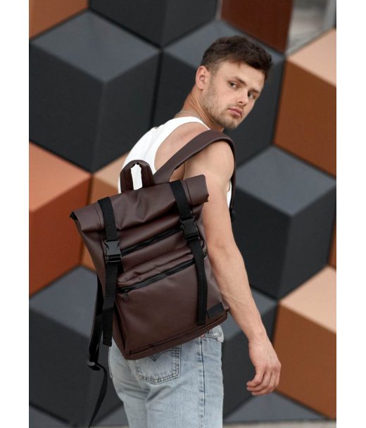 Мужской рюкзак ролл Sambag RollTop Zard шоколадный