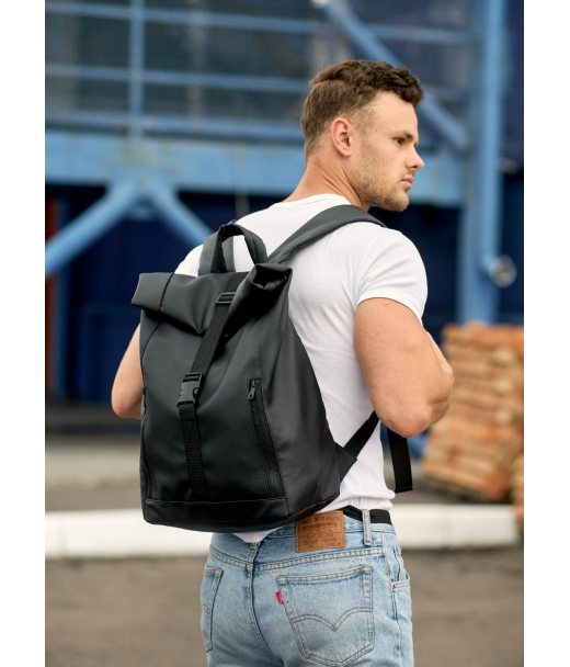 Мужской рюкзак ролл Sambag RollTop LZT чорний