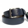 Ремень из кожи оленя 35мм синий, классическая пряжка t18410
