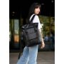 Рюкзак ролл Sambag унисекс RollTop Milton черный с клапаном