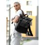 Мужской рюкзак ролл Sambag унисекс RollTop Milton черный с клапаном