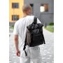 Чоловічий рюкзак ролл Sambag RollTop Milton чорний з клапаном