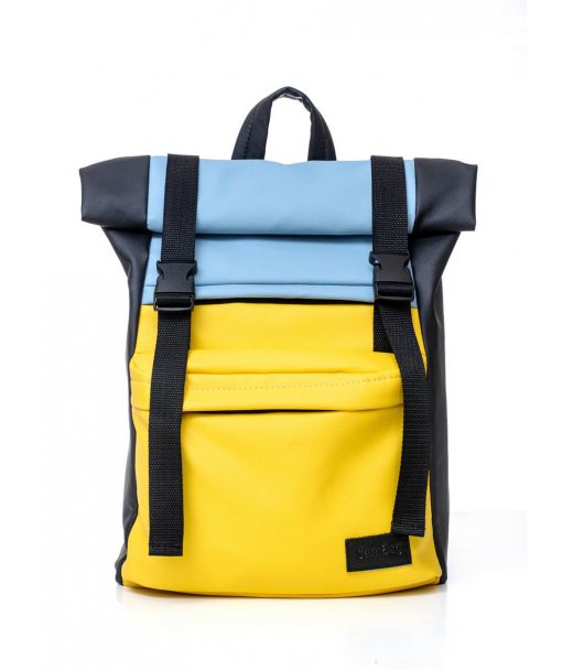 Рюкзак ролл Sambag RollTop LTH блакитний з жовтим