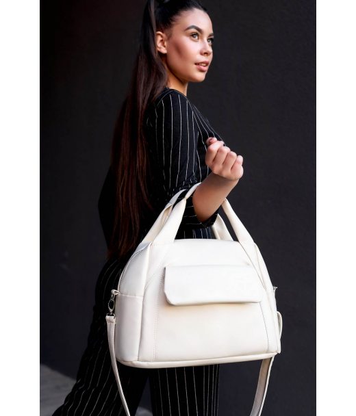 Жіноча спортивна сумка Sambag Vogue BKS молочна