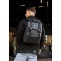 Мужской рюкзак ролл Sambag Loft Zard черный с клапаном