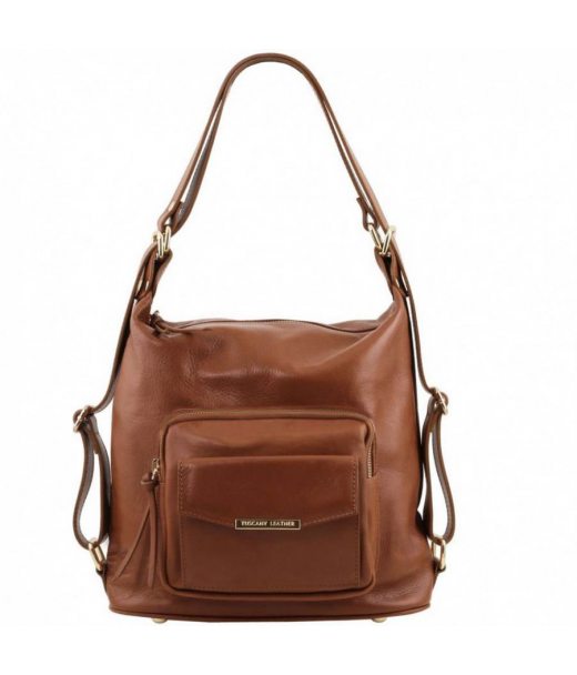 Женская кожаная сумка-рюкзак 2 в 1 Tuscany TL141535