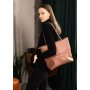 Жіноча велика сумка строчена Sambag Leoma рожева