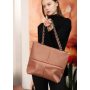 Жіноча велика сумка строчена Sambag Leoma рожева