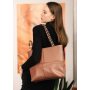 Жіноча велика сумка строчена Sambag Leoma рожева