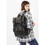 Женский рюкзак ролл Sambag Loft Zard черный с клапаном