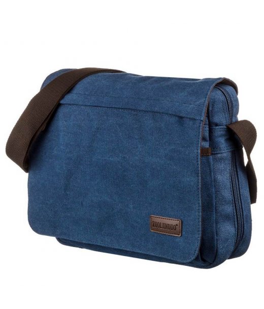 Текстильна сумка для ноутбука 13 дюймів через плече Vintage 20189 Синя