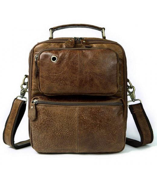 Сумка з ефектами старовини чоловіча Vintage 14673 Руда Сумка з ефектами старовини чоловіча Vintage 14673 Руда