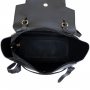 Сумка з клапаном із шкірзамінника Vintage sale_14949 Чорна