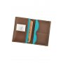 Обкладинка для паспорта 2.0 Горіх-тіффані (шкіра) + блокнотик BlankNote