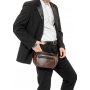 Мужская поясная сумка бананка Sambag Tirso шоколадная