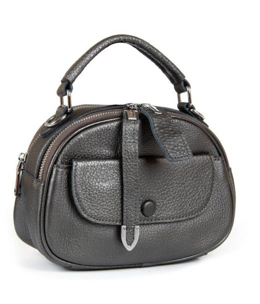 Сумка Женская Классическая кожа PODIUM P12 8758-9 silver-grey Podium