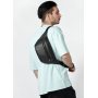 Мужская поясная кожаная сумка бананка Sambag Tirso Max черная