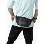 Мужская поясная кожаная сумка бананка Sambag Tirso Max черная