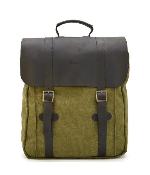 Канвас сумка рюкзак для ноутбука TARWA RCh-3420-3md хаккі