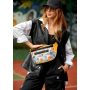 Женская тканевая сумка  с екокожей бананка Sambag Tirso Max желтая