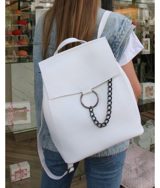 Сумка-рюкзак жіноча «Маріо» білий WeLassie