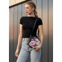 Жіноча кругла сумка Sambag Bale  MZN Принт "Flower"