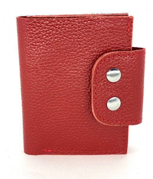 Кожаный кошелек 13.0 Красный Dekey (9041)