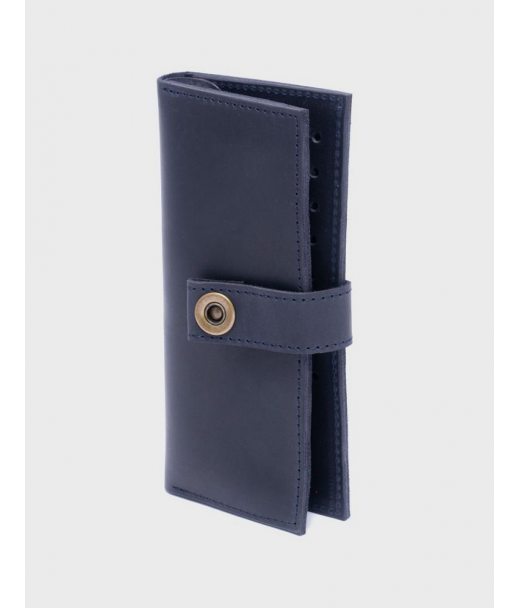 Шкіряний гаманець 13.4 Синій Dekey (6921)