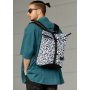 Чоловічий рюкзак ролл Sambag  RollTop KZN чорний принт "Graphity"