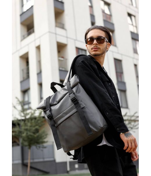 Чоловічий рюкзак ролл Sambag  RollTop Milton графітовий
