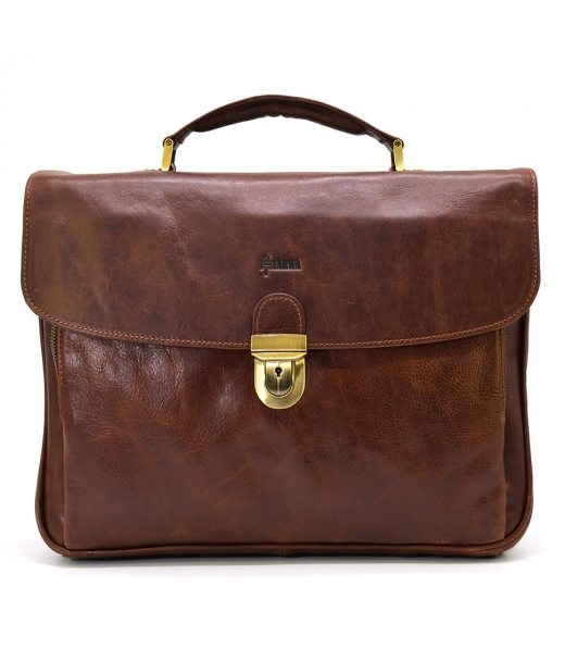 Кожаный мужской портфель на два отделения TARWA GB-2067-4lx