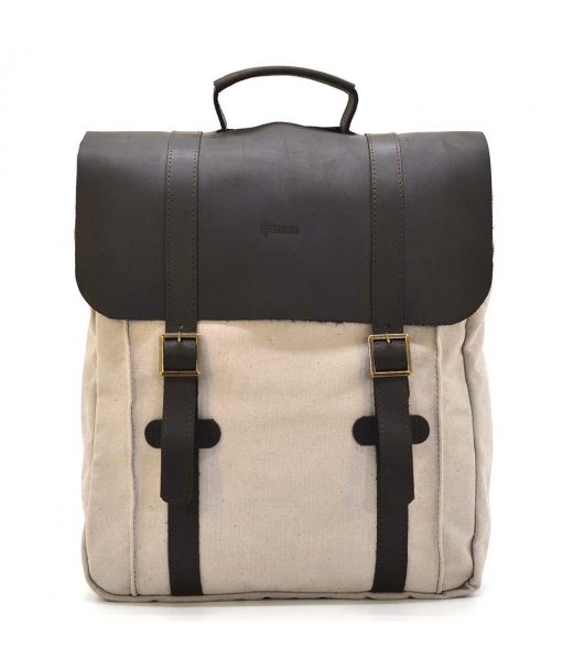 Сумка рюкзак для ноутбука из канвас TARWA RCj-3420-3md слоновая кость